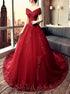 Ball Gown Off the Shoulder Tulle Prom Dress LBQ1453