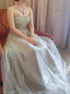 Sweetheart A Line Beadings Grey Tulle Lace up Prom Dresses LBQ1013