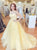 A Line Sweep Train Tulle Spaghetti Straps Prom Dresses