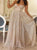 A Line Champagne Sweetheart Tulle Sequin Prom Dresses