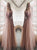 A Line V Neck Sequined Tulle Prom Dresses 