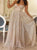 Sweep Train Champagne Evening Dresses with Slit