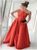 A Line Strapless Satin Prom Dress LBQ1347