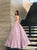 Sweep Train Pink Evening Dresses