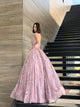 Sweep Train Pink Evening Dresses