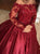 Appliques Floor Legnth Satin Red Prom Dresses