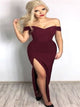 Floor Length Burgundy Evening Dresses