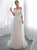 Ivory Off The Shoulder Tulle Half Sleeves Prom Dresses