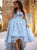 Lace Appliques Sweetheart High Low Ball Gown Prom Dresses