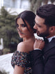 Colorful Sequin Ball Gowns Off Shoulder Prom Dresses