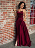 Satin Criss Cross Prom Dresses with Slit LBQ1426