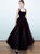 Square Neckline Ankle Length Velvet Tulle Prom Dresses LBQ1403