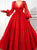 Sweep Train Red Evening Dresses