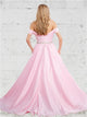 Sweep Train Pink Evening Dresses