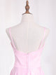 Zipper Up Pink Evening Dresses