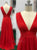 Sweep Train Red Evening Dresses
