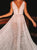 White Sequin V Neck Backless Prom Dresses