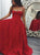 Spaghetti Straps Appliques Sweep Train Prom Dresses