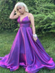 Sweep Train Purple Evening Dresses