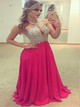 A Line Halter Beadings Pink Satin Prom Dresses