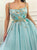 Sweep Train Green Evening Dresses