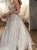 Sweep Train Sleeveless Silver Prom Dresses