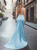 Open Back Sweep Train Beadings Evening Dresses