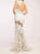 V Neck Cap Sleeves Lace Mermaid White Open Back Prom Dresses