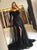 Black Sweep Train Prom Dresses