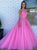 Sweep Train Beadings Tulle Evening Dresses