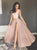 Sweep Train Pink Evening Dresses