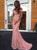 Sweep Train Pink Evening Dresses