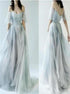 A Line Off the Shoudler Chiffon Pleats Prom Dress LBQ2774