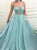 A Line Spaghetti Straps Tulle Beading Flowers Prom Dresses