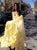 A Line Sweetheart Chiffon Asymmetrical Yellow Prom Dresses