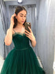 Sweep Train Green Evening Dresses