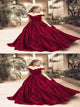  Ball Gowns Off the Shoulder Red Satin Prom Dresses