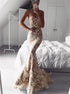 Mermaid Sweetheart Appliques Lace Prom Dress LBQ2036