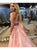 Two Piece Tulle Appliques Prom Dresses