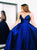 A Line Spaghetti Straps V Neck Satin Prom Dresses