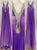 A Line Straps Beadings Pleats Open Back Chiffon Prom Dresses