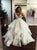 A Line Ivory Tulle V Neck Spaghetti Straps Prom Dresses LBQ2075