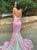 Ruffles Pink Sweep Train Evening Dresses