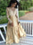 A Line Scoop Long Sleeves Two Piece Champagne Satin Prom Dresses