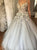 Floral Ball Gown V Neck Appliques Tulle Prom Dresses