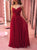 Sweep Train Red Evening Dresses