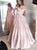 Sweep Train Pink Evening Dresses