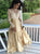 Sweep Train Golden Evening Dresses