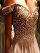 Sweep Train Pink Evening Dresses