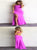 Sweep Train Pink Evening Dresses